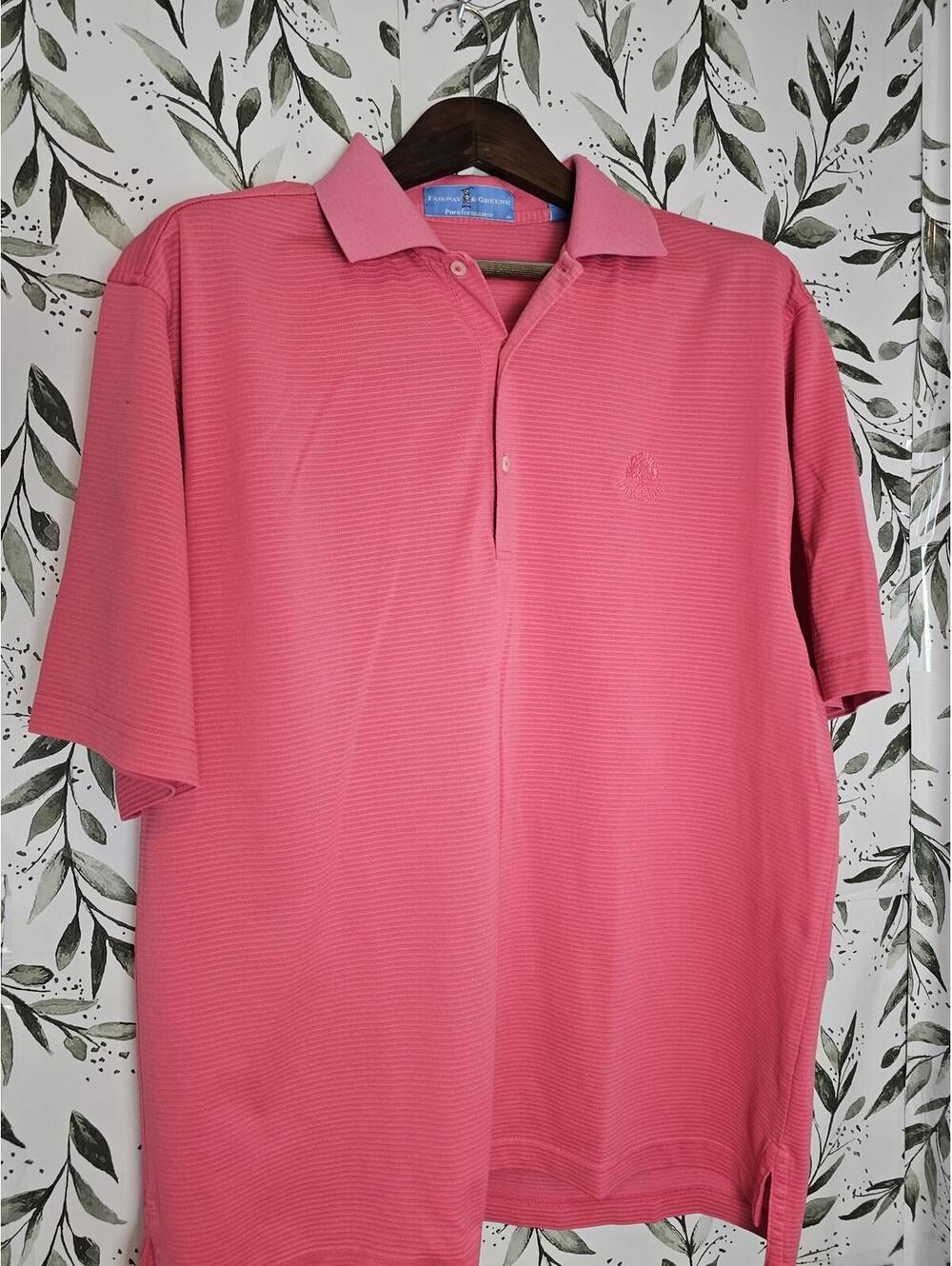 Fairway & Greene Shirt Pink Mens Size L Performance